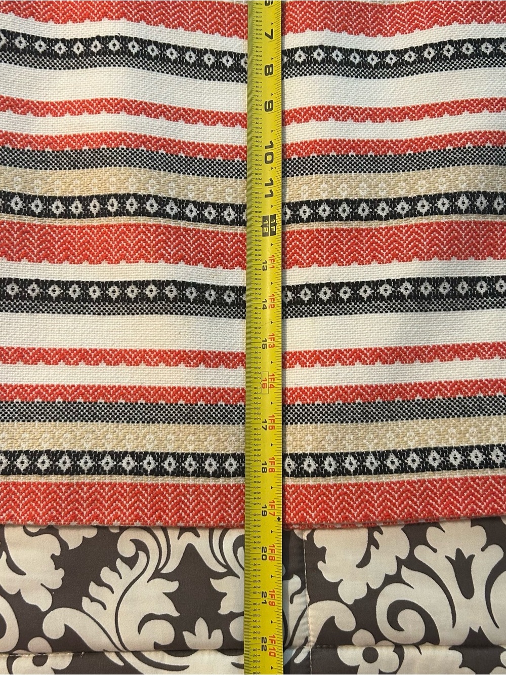 LOFT Striped Pencil Mini Skirt Orange, Black & White Size 4 Lined 100% Cotton - Picture 6 of 6
